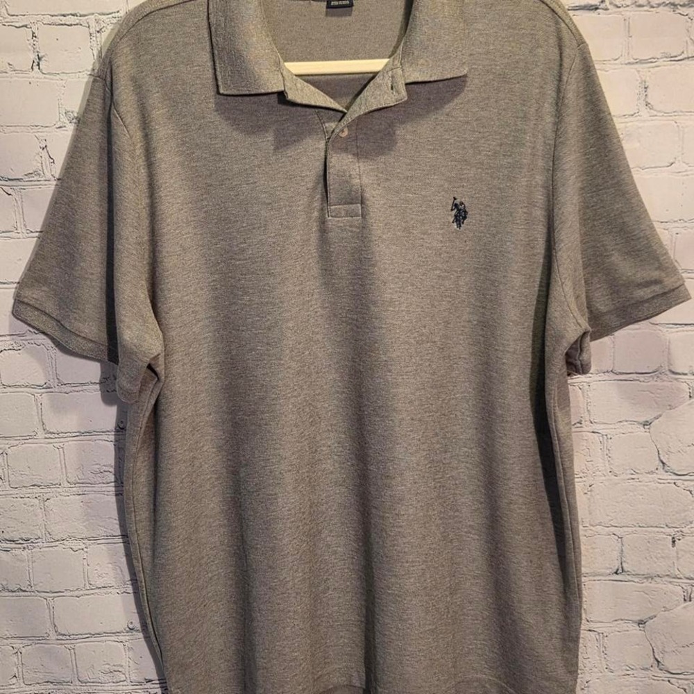 Mens U.S. Polo Assn.‎ Short Sleeve Polo Gray Sz XL